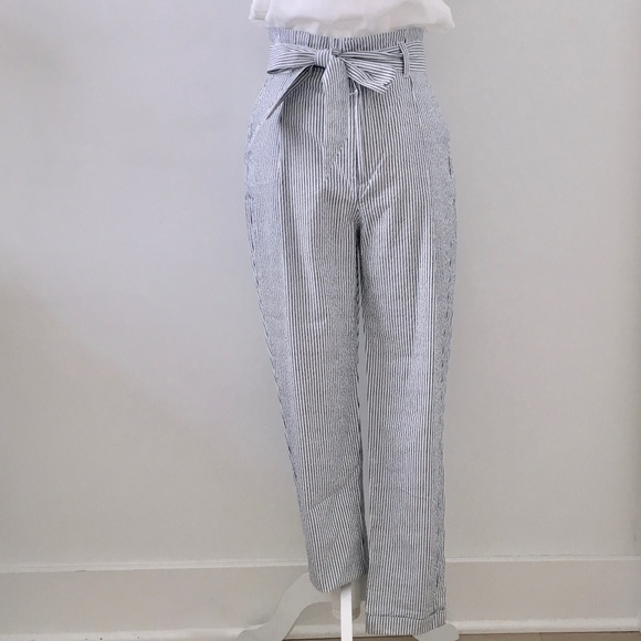 cotton seersucker harem jumpsuit